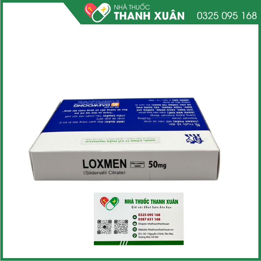 Loxmen 50mg điều trị rối loạn cương dương